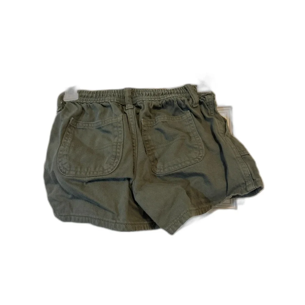 #077 - Medium Green Girl's Denim Shorts - Old Navy